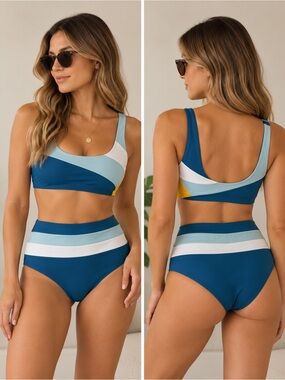 🌊 L*SPACE Colorblock Bikini Set (Small, NWT)